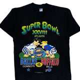 Dallas Cowboys Vs. Buffalo Bills Eastport Single Stitch T-Shirt - XL Black Cotton