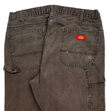 Dickies Carpenter Trousers - 35W 30L Brown Cotton