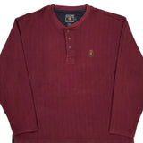 Chaps Ralph Lauren Long Sleeve T-Shirt - Large Red Cotton
