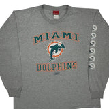 Miami Dolphins Reebok Nfl Long Sleeve T-Shirt - XL Grey Cotton