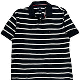 Tommy Hilfiger Striped Polo Shirt - XL Black Cotton