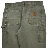 Carhartt Double Knee Carpenter Pants - 33W 32L Green Cotton