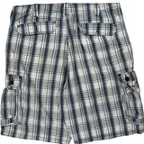 Lee Checked Cargo Shorts - 38W 11L Blue Cotton