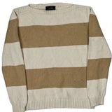 Ralph Lauren Striped Sweater - Medium Beige Cotton