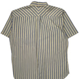 Tommy Hilfiger Striped Short Sleeve Shirt - XL Blue Cotton