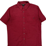 Marmot Checked Short Sleeve Shirt - Large Red Cotton