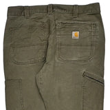 Carhartt Double Knee Cargo Pants - 34W 34L Green Cotton