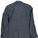 Aquascutum Pinstripe Blazer - Large Blue Viscose