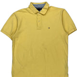 Tommy Hilfiger Polo Shirt - Large Yellow Cotton