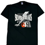 Galesburg Silver Streaks Russell Athletic Single Stitch T-Shirt - Large Black Cotton