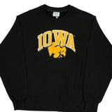 Iowa Champion College Sweatshirt - Large Black Cotton