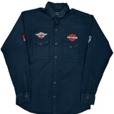 American Legend Harley Davidson Graphic Shirt - XL Blue Cotton