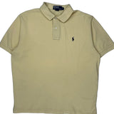 Polo By Ralph Lauren Polo Shirt - Large Yellow Cotton