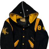 Franklin Heights Delong College Varsity Jacket - XS Black Wool