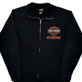 New Hampshire Harley Davidson Graphic Jacket - Medium Black Cotton