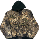 Mossy Oak Camo Bomber Jacket - Large Brown Polyester
