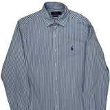 Polo By Ralph Lauren Slim Fit Shirt - Medium Blue Cotton