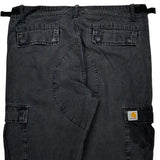 Carhartt Cargo Trousers - 36W 30L Black Cotton