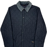 New Eskdale Barbour Quilted Jacket - Large Navy Polyester