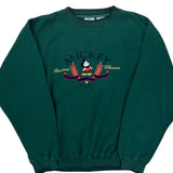 Disney Mickey & Co. Cartoon Sweatshirt - XL Green Polyester Blend