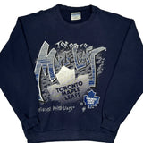 Toronto Maple Leafs Gildan Graphic Sweatshirt - Large Navy Cotton Blend
