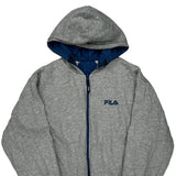 Fila Reversible Jacket - Small Grey Cotton Blend