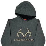 Realtree Graphic Hoodie - Small Gray Cotton Blend