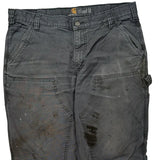 Carhartt Double Knee Carpenter Trousers - 34W 30L Grey Cotton