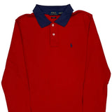 Age 13-14 Polo By Ralph Lauren Slim Fit Polo Shirt - XL Red Cotton