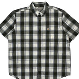Carhartt Checked Short Sleeve Shirt - XL Gray Cotton
