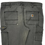 Carhartt Double Knee Carpenter Pants - 34W US 10 Gray Cotton
