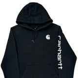 Carhartt Spellout Hoodie - XL Black Cotton