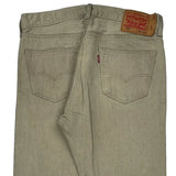 501 Levis Jeans - 33W 30L Beige Cotton