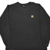 Carhartt Long Sleeve T-Shirt - 2XL Black Cotton