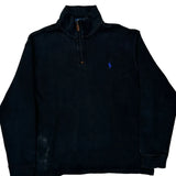 Polo By Ralph Lauren 1/4 Zip - XL Black Cotton