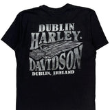Dublin, Ireland Harley Davidson Graphic T-Shirt - Large Black Cotton