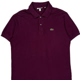 Lacoste Polo Shirt - Large Purple Cotton