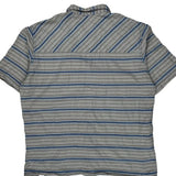 Mountain Hard Wear Striped Short Sleeve Shirt - Large Gray Cotton