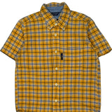 Age 4 Nautica Checked Short Sleeve Shirt - Small Yellow Cotton