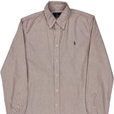 Ralph Lauren Striped Shirt - Large Red Cotton