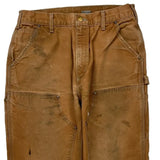 Made In USA Carhartt Double Knee Carpenter Pants - 31W 30L Brown Cotton