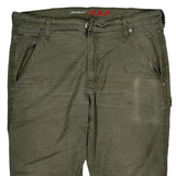 Dickies Cargo Trousers - 38W 30L Green Cotton