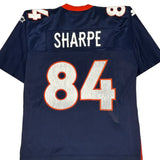 Broncos Starter #84 Sharpe Football Jersey - Large Navy Polyester