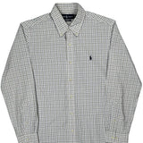 Ralph Lauren Checked Shirt - Medium White Cotton
