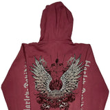 Live Free Harley Davidson Graphic Hoodie - XL Burgundy Cotton