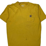 Carhartt T-Shirt - Large Yellow Cotton