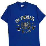St. Thomas U.S. Virgin Islands Tee Jays Graphic T-Shirt - Medium Blue Cotton Blend
