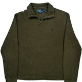 Polo By Ralph Lauren 1/4 Zip - Medium Green Cotton
