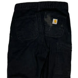 Carhartt Double Knee Carpenter Trousers - 30W 30L Black Cotton