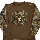 Bring Your Own Bones Buck Wear Graphic Long Sleeve T-Shirt - XL Brown Cotton